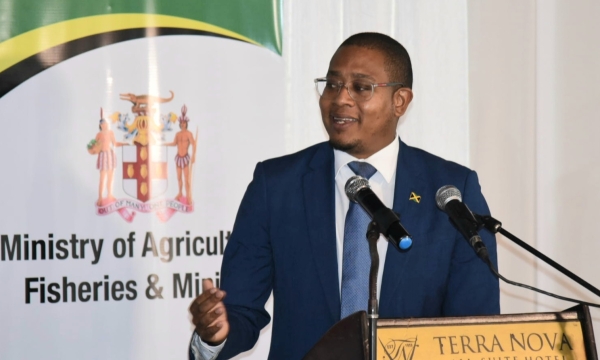 Minister of Agriculture, Fisheries and Mining, Hon. Floyd Green addresses Thursday's (November 2) Plant Quarantine Produce Inspection (PQPI) Accreditation Recognition Ceremony at the Terra Nova All-Suite Hotel in Kingston. 